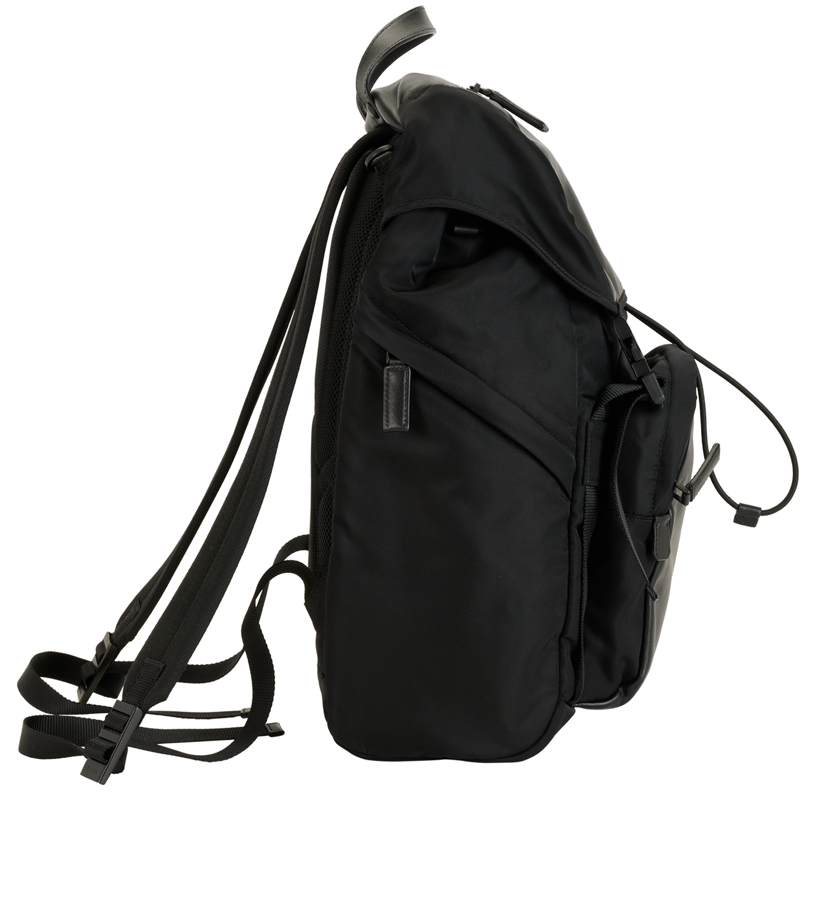 Backpack, &pound;550, Handbags, Black/Blue, Leather/Nylon, Side view